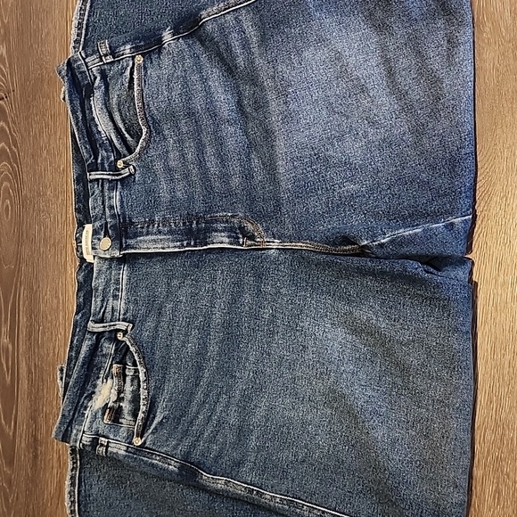 Good American Twist Seam Crop Straight Leg‎ Size 18 Women's Blue Jeans GSTS127T - Picture 1 of 7